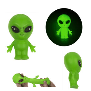 **G-Alienígena elástico que brilla en la oscuridad 8x12x6cm (Precio por unidad)