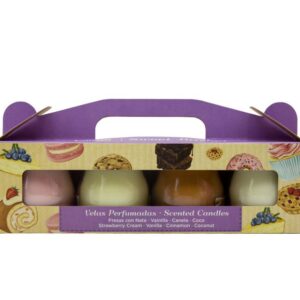 **G-R/Pack 4 velas perfumadas vasos yogurt