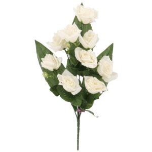 **G-PROMOCIÓN Conjunto Rosas blancas 55cm flores artificiales