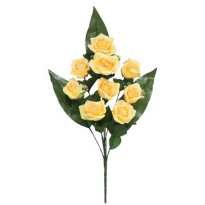 **G-PROMOCIÓN Conjunto Rosas amarillas 55cm flores artificiales