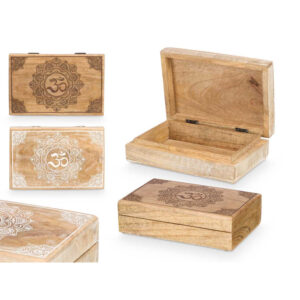 **G-Caja Rectangular Om de madera 13.5x21.5x6cm (Precio por unidad)