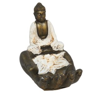 **G-R/Incensario Mano Buda color crema 20cm (precio por unidad)
