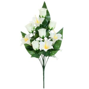 **G-PROMOCIÓN Conjunto capullos-Lily Blanco 52cm flores artificiales