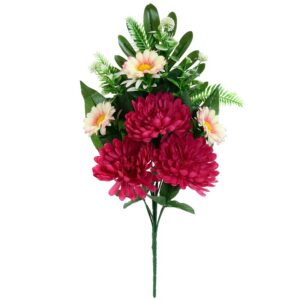 **G-PROMOCIÓN Conjunto Mum-Daisy Fucsia 52cm flores artificiales