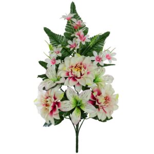 **G-PROMOCIÓN Conjunto Dalias-Astro Fucsia 51cm flores artificiales