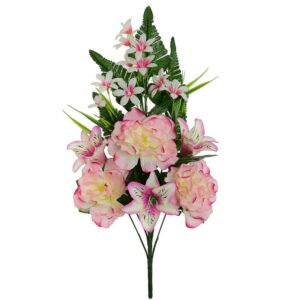 **G-PROMOCIÓN Conjunto Peonias-Astro Rosa 51cm flores artificiales