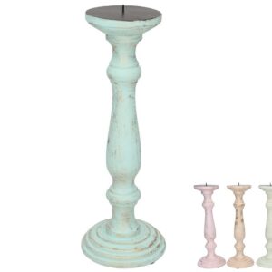 **G-Portavela Alto de madera color pastel 34x12,7x12,7cm (Precio por unidad)