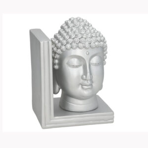 **G-Figura Buda apoyalibros plateado 16x14,5x20,5cm
