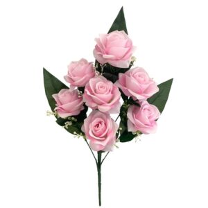 **G-PROMOCIÓN Conjunto Rosas Danesas Rosa 52cm flores artificiales