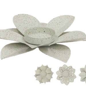 **G-Portavela Flor Blanca 12x3cm(precio por unidad)