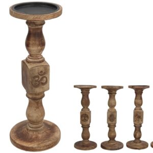 **G-R/Portavela de Madera con símbolos (Precio por unidad)