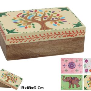 **G-Caja decorada Bharat 13x18x6cm (Precio por unidad)
