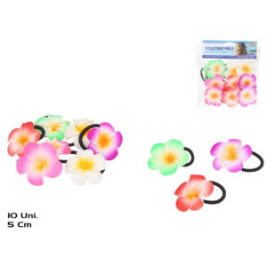 **G-Set de 10 coleteros Flor para cabello 5cm