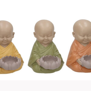 **G-Figura Monje Portavela flor 13x11,5x10,5cm (Precio por unidad)