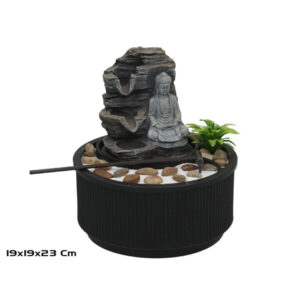 **A5/G-Fuente Buda jardín Zen Parsa 23x19x19cm