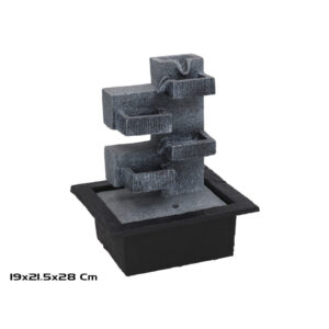 **A5/G-Fuente Cascadas rectangulares Whitney con led cálida 28x21,5x19cm