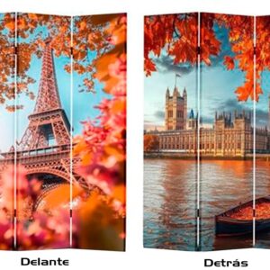 **G-Biombo Paraban ciudad otoñal 3 Hojas 114x180cm (Precio por unidad)