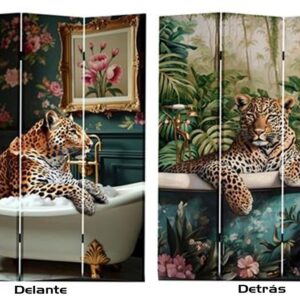 **G-Biombo Paraban Leopardo bañera 3 Hojas 114x180cm (Precio por unidad)