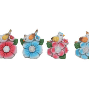 **A3/G-Flor con Pájaro Luz Led Solar 8,5x6x10,2cm (Precio por unidad)