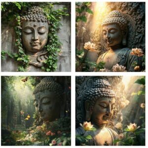 **G-Cuadro Buda Sol 40x40x1,5cm (Precio por unidad)