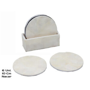 **A1/G-Set 6 posavasos Nácar Ø10cm (Precio por set)