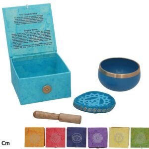 **G-Caja cuenco tibetano 10cm chakras (Precio por unidad)