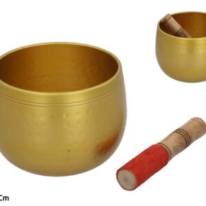 **G-Cuenco tibetano de aluminio dorado 15cm Indra (Precio por unidad)
