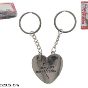 **G-R/Set de 2 llaveros corazón 9,5x2,1cm