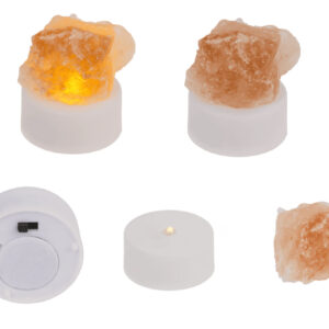 **G-Mini cristal de Sal con luz de té Led 4x2cm (Precio por unidad)