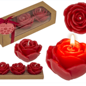 **A2/G-Set de 3 velas Rosas Rojas