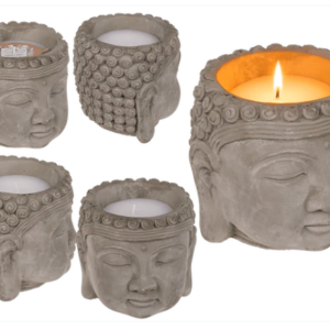 **A2/G-Vela Cabeza de Buda de cemento 13,5x13cm (Precio por unidad)