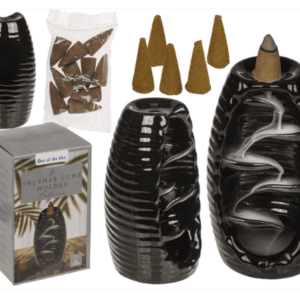 **G-R/Quemador reflujo cascadas zig zag 12,5x7,5cm con 10 conos de vainilla (Precio por unidad)