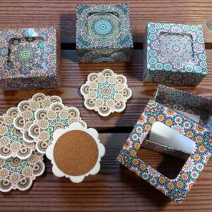 **Set 6 posavasos andalusí pintado a mano (Precio por set de 6)