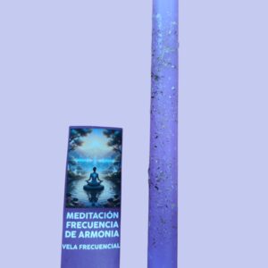 **Vela Preparada Meditación Frecuencia de Armonía Esotérica (22cm Ø 2cm)