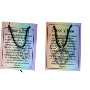 **LIQUIDACIÓN Collar Amor y Paz (aleación de Zinc) (precio por unidad)