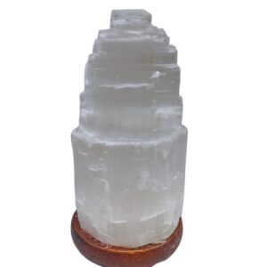 **B6-Lámpara Torre Selenita 15cm (Cable y Bombilla incluido)