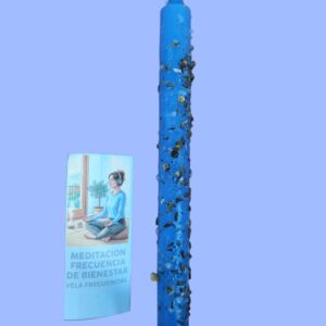 **Vela Preparada Meditación Frecuencia de Bienestar Esotérica (22cm Ø 2cm)