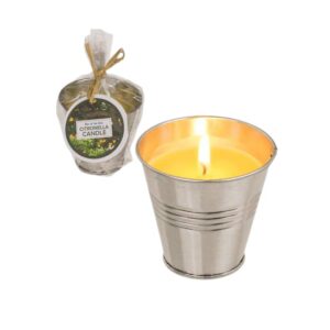 **G-Vela de citronela en vaso de zinc 6x6cm (Precio por unidad)