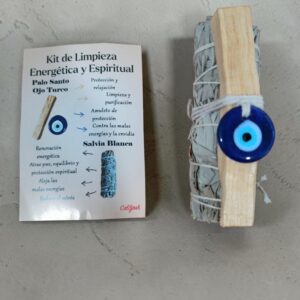 **Kit de Limpieza Energética y Espiritual con Atadillo Salvia Blanca y Ojo Turco