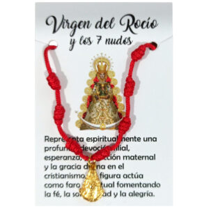**Pulsera 7 Nudos Virgen del Rocío Dorada