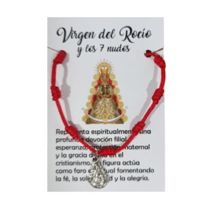 **Pulsera 7 Nudos Virgen del Rocío Plateada