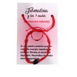 **Pulsera 7 Nudos Turmalina Infantil