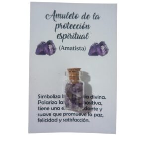 **Frasco de Amatista pequeño 5 gramos Amuleto de la protección espiritual (precio por unidad)