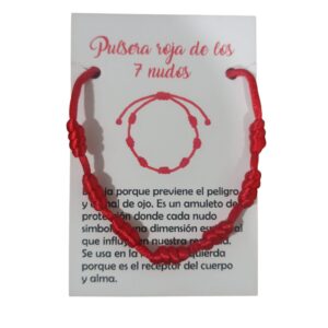 **Pulsera Roja de los 7 nudos