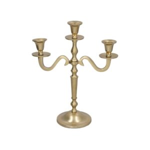 **G-Candelabro 3 brazos Dorado 30,5x26x10,5cm