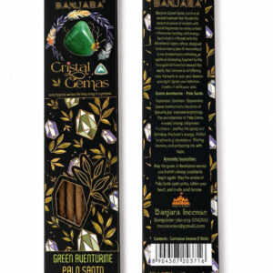**Kit Incienso artesanal palo santo con minerales de aventurina verde