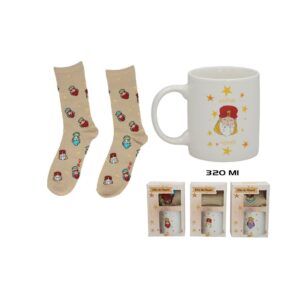 **G-Taza con calcetines Rey Mago (Precio por unidad)