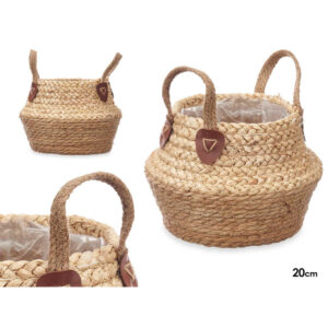**G-Cesto plegable pequeño de esparto con asas (Precio por unidad)