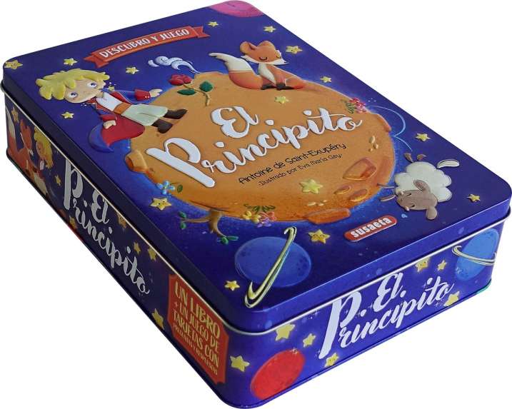 **G.R/Juego barajas El Principito en caja de lata PVP Recomendado 14,95€