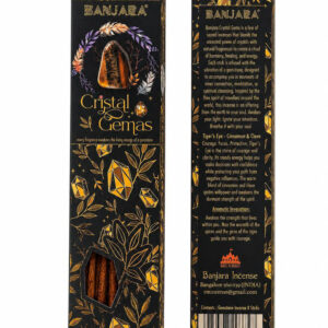 **Kit Incienso artesanal canela y clavo con minerales de ojo de tigre